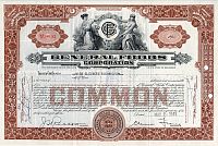 General Foods Corp, 1960s-70s Stock Certificate